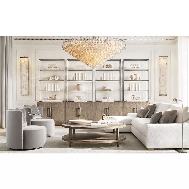 Chara Clear Glass Tiered Round Chandelier 62" - detail 8