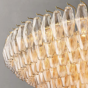 Chara Clear Glass Tiered Round Chandelier 62" - detail 4