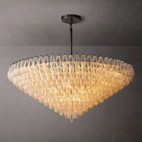 Chara Clear Glass Tiered Round Chandelier 62" - detail 7