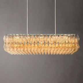 Chara Glass Rectangular Chandelier 54" - detail 3