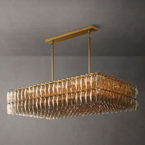 Chara Glass Rectangular Chandelier 54" - detail 6
