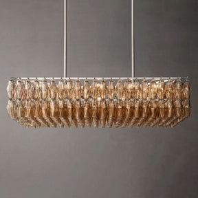 Chara Glass Rectangular Chandelier 54" - detail 4