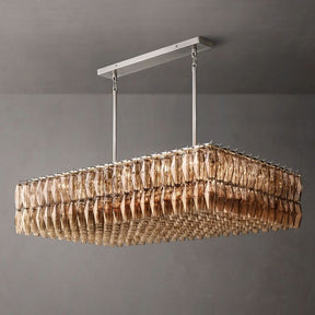 Chara Glass Rectangular Chandelier 54" - detail 8