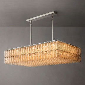 Chara Glass Rectangular Chandelier 54" - detail 7