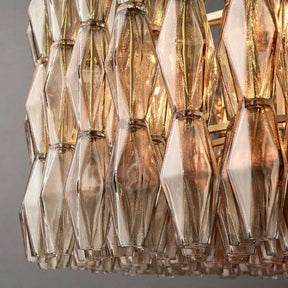 Chara Smoke Glass Round Chandelier 37" - detail 3