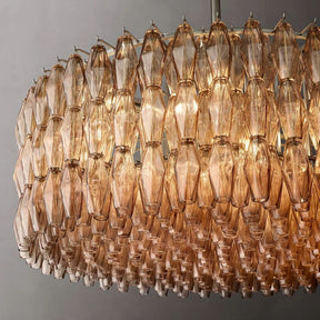 Chara Smoke Glass Round Chandelier 47" - detail 4