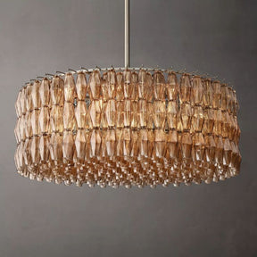Chara Smoke Glass Round Chandelier 47" - detail 2