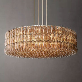 Chara Smoke Glass Round Chandelier 62" - detail 2