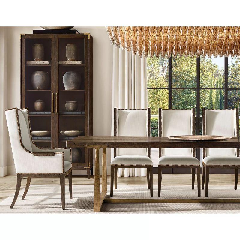 Chara Smoke Glass Tiered Rectangular Chandelier 74" - detail 8