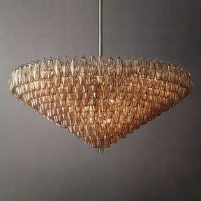 Chara Smoke Glass Tiered Round Chandelier 62" - detail 4