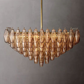 Chara Smoke Glass Square Chandelier 32" - detail 4