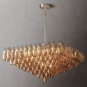 Chara Smoke Glass Square Chandelier 32" - detail 3