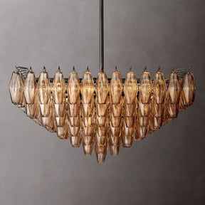 Chara Smoke Glass Square Chandelier 32" - detail 5