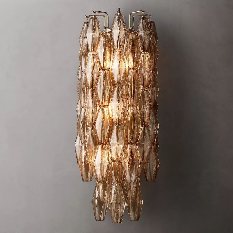Chara Smoke Glass Grand Wall Sconce - detail 4