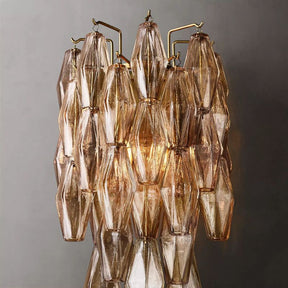 Chara Smoke Glass Short Wall Sconce - detail 8