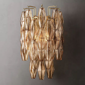 Chara Smoke Glass Short Wall Sconce - detail 4