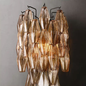 Chara Smoke Glass Short Wall Sconce - detail 7