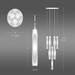 Chartier Crystal 10-Light Round Chandelier - detail 4