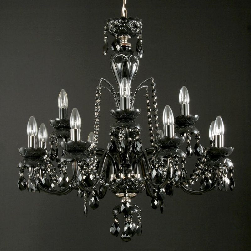 Classical De Luxe 12 Light Crystal Glass Chandelier - detail 2