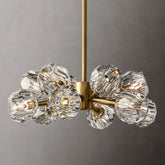 Cristal Glass Round Chandelier 24"