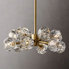 Cristal Glass Round Chandelier 24"