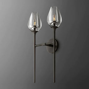 Crystal Tulip Double Wall Sconce - detail 2