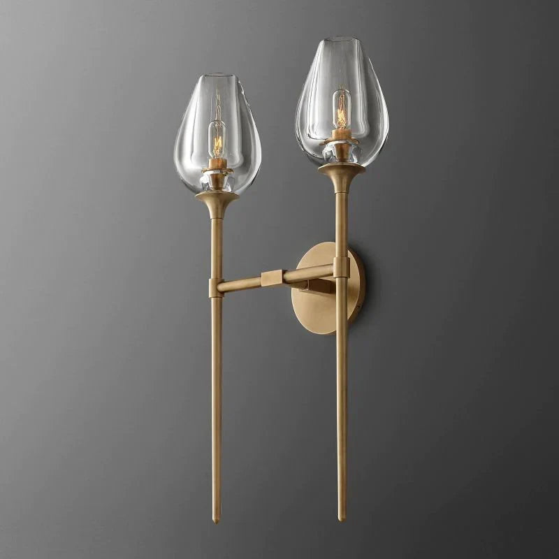 Crystal Tulip Double Wall Sconce