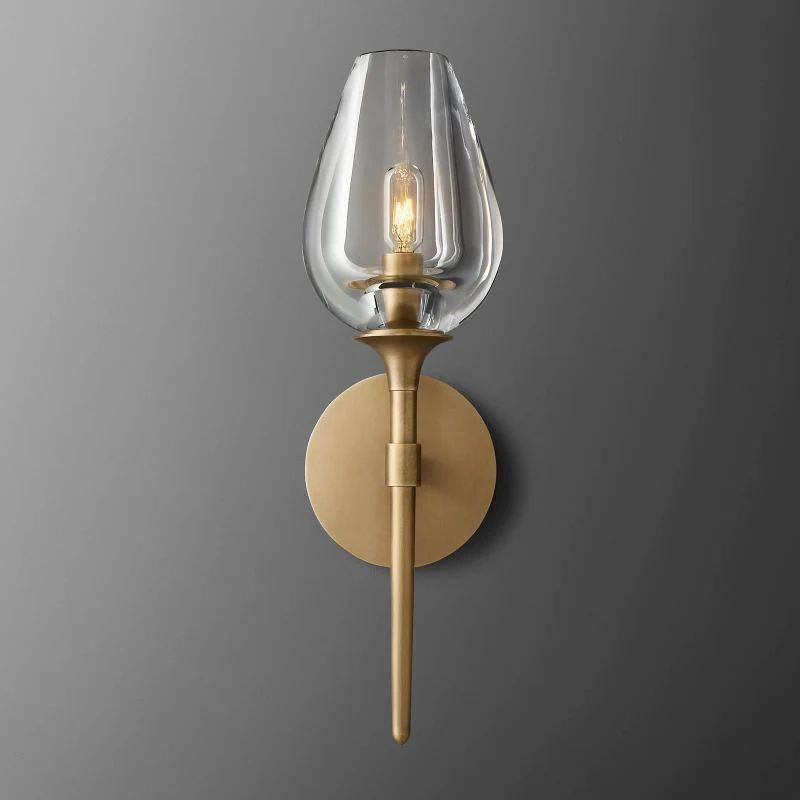 Crystal Tulip Wall Sconce - detail 4