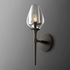 Crystal Tulip Wall Sconce - detail 2
