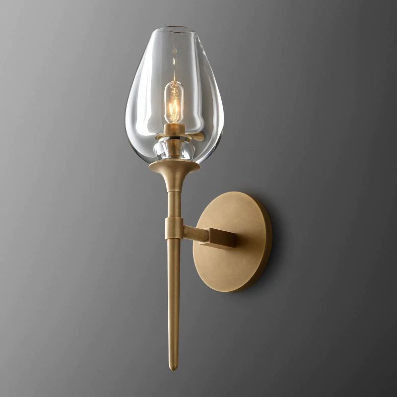 Crystal Tulip Wall Sconce