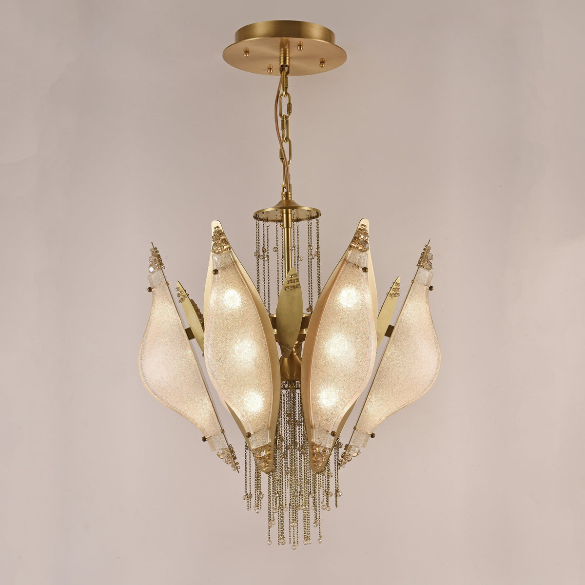 Aria Closed-Flower Crystal Murano Chandelier - detail 2