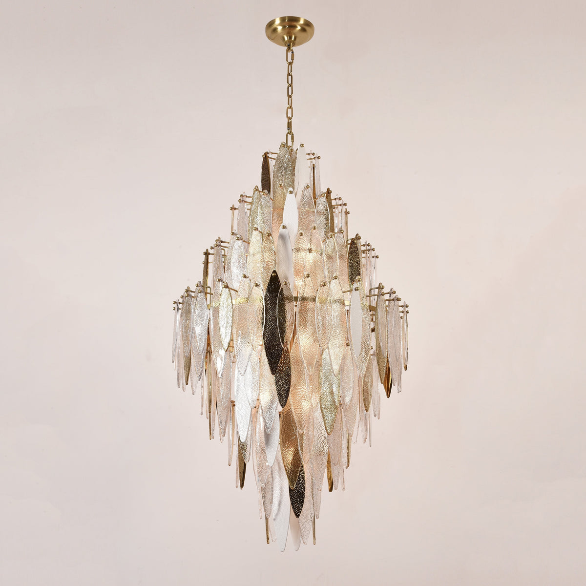 Alba Empire Tiered Oval Glass Chandelier - detail 2