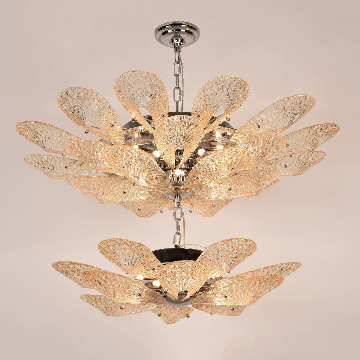 Bella 2-Tier Glass Flower Chandelier