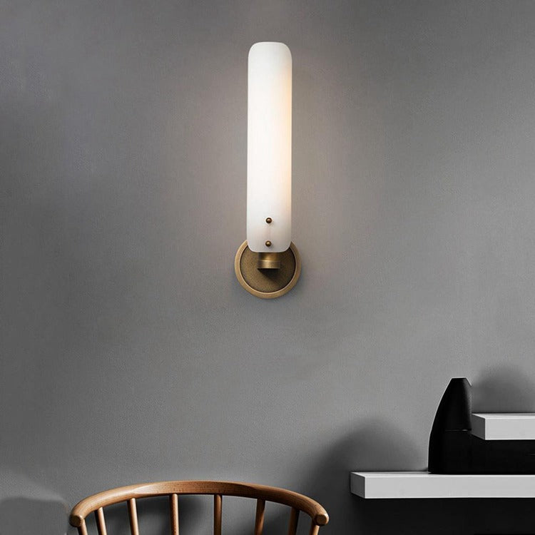 Alen White Glass Wall Sconce , Wall Lamps for Bedroom - detail 7