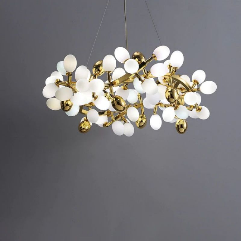 Gold Circular Grape Chandelier for Dining and Living Room - detail 2