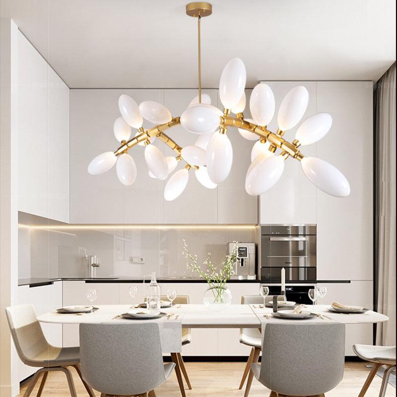 Gold Linear Grape Pendant Light 57'' for Dining and Living Room - detail 2