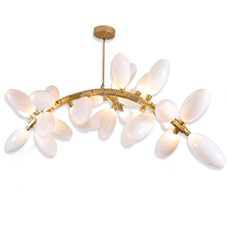 Gold Linear Grape Pendant Light 57'' for Dining and Living Room