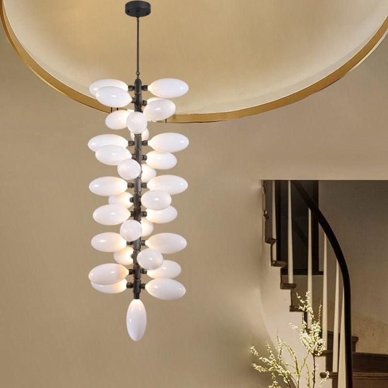 Modern Vertical Long Grape Pendant for Foyer and Staircase - detail 2