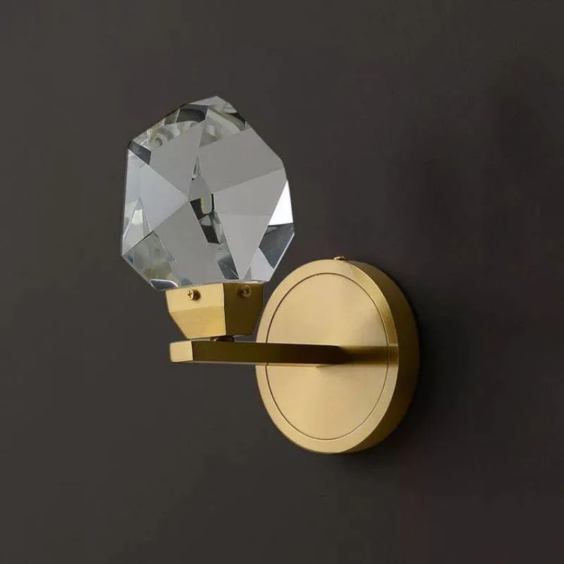 Dazzle Faceted Crystal Prisms Short Wall Sconce - detail 2