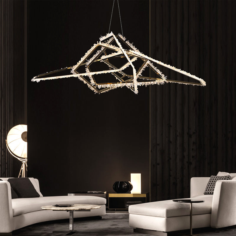 Gina Irregular Modern Living Room Rock Crystal Chandelier - product detail 2