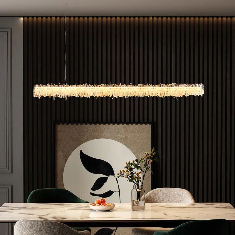 Gina Rock Crystal Linear Chandelier - product detail 2