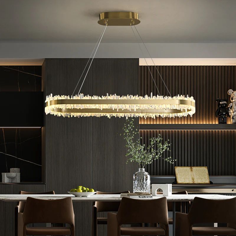 Gina Rock Crystal Oval Chandelier - product detail 2