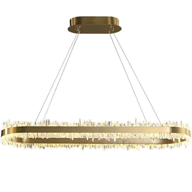 Gina Rock Crystal Oval Chandelier - product detail 5