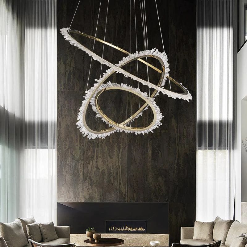 Gina Rock Crystal Ring Chandelier - product detail 2