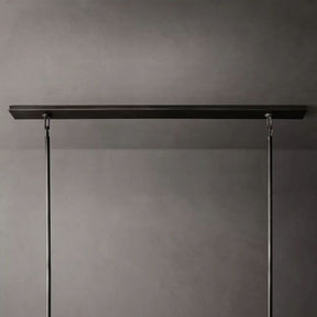 Beckman Glass Lantern Rectangular Chandelier 54" - detail 8