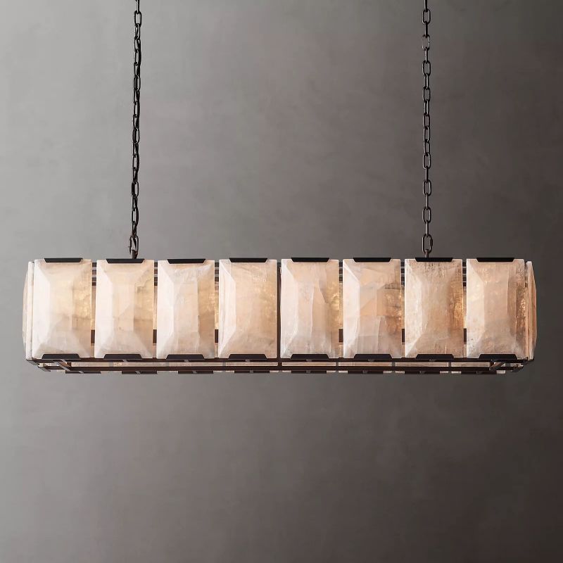 Huxley Calcite Rectangular Chandelier 54" - detail 2