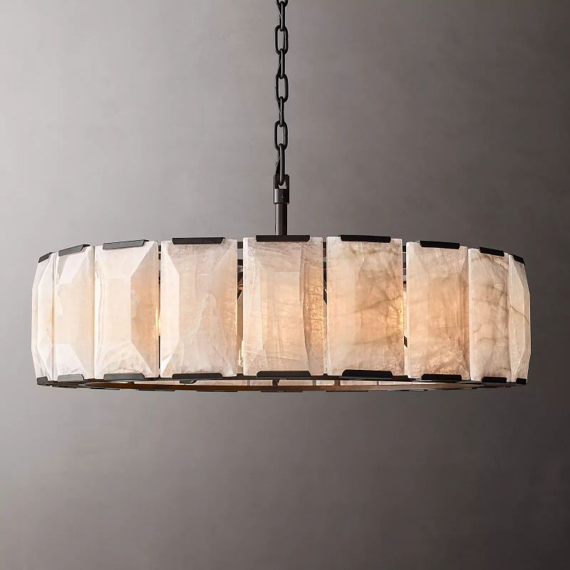 Huxley Calcite Round Chandelier 43" - detail 2
