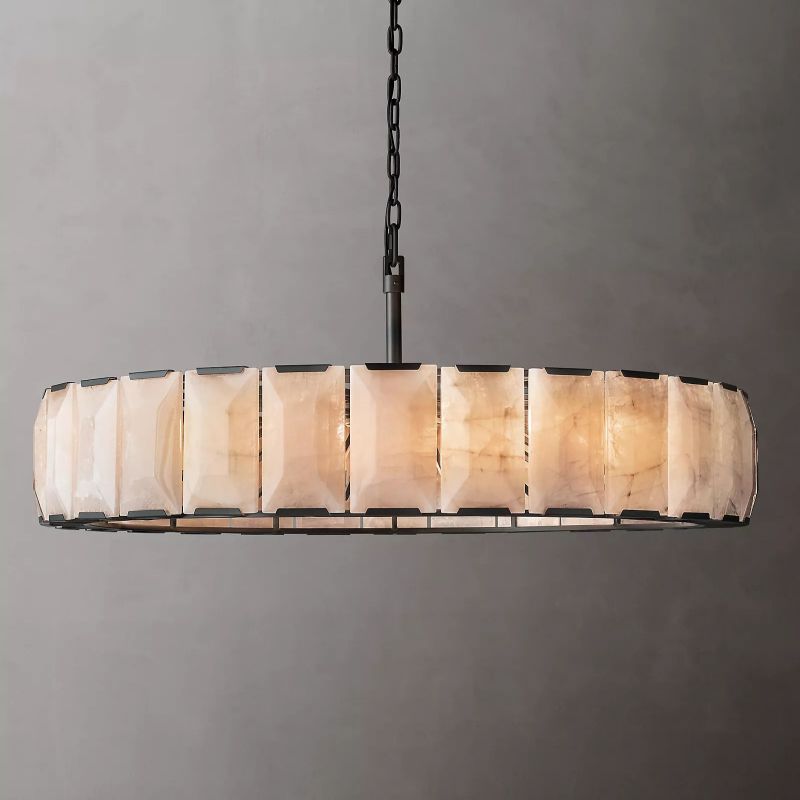 Huxley Calcite Round Chandelier 60" - detail 2