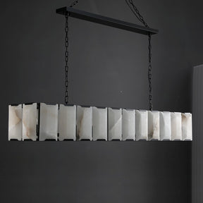 Huxley Calcite Rectangular Chandelier 74"