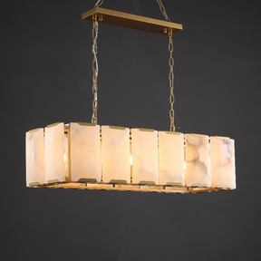 Huxley Calcite Alabaster Rectangular Chandelier 42"